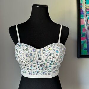 H&M Jeweled Corset Top